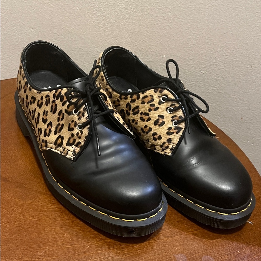 Dr Martens Rare 1461 Leopard and Black Oxford